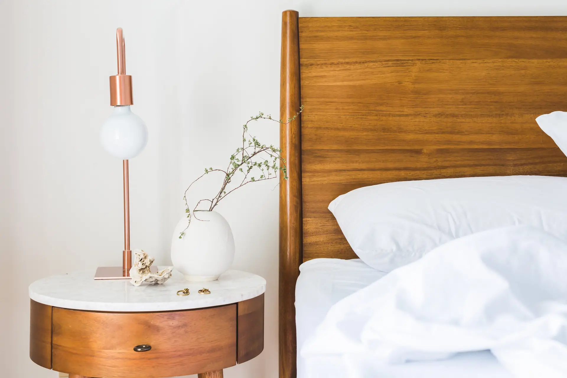 Master bedroom styling detail